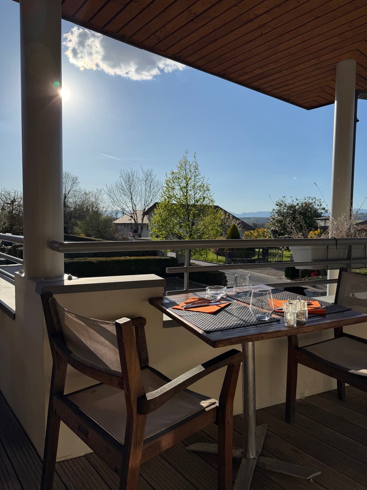 La terrasse au soleil couchant